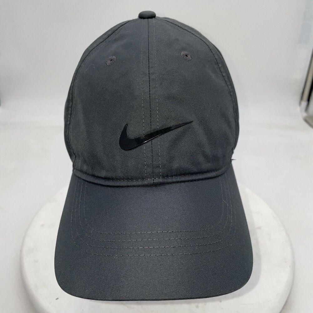 Nike Heritage86 Swoosh Dri-Fit Golf Cap Hat 548533-060 Gray Labled Bobwa 2.0